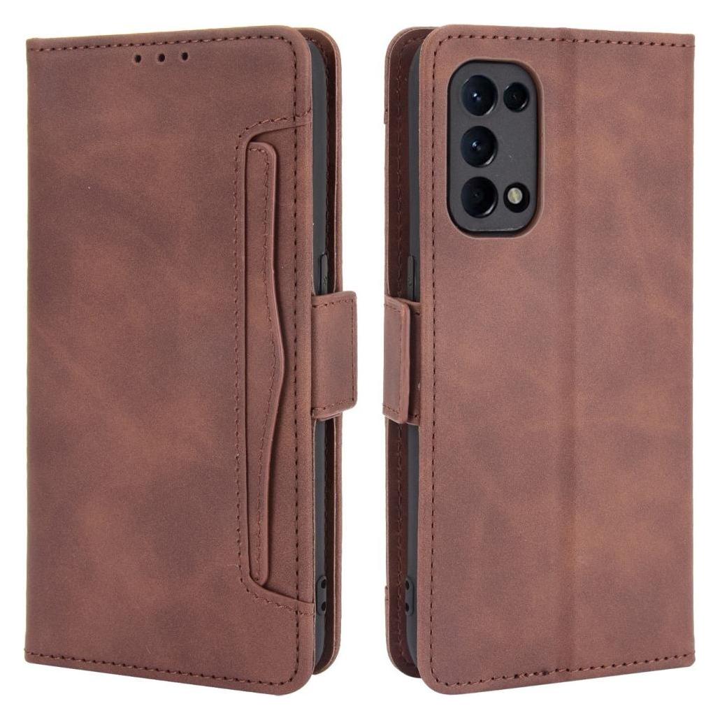 Cover-Discount OPPO Find X3 Lite - Etui mit vielen Kartenfächer braun (Oppo Find X3 Lite) (103002840A)