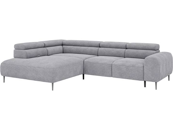 Ecksofa AMATISS NALDO Stoff grau
