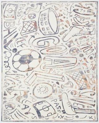 Katie Merz SPORTSGLYPHS Soccer Area Rug