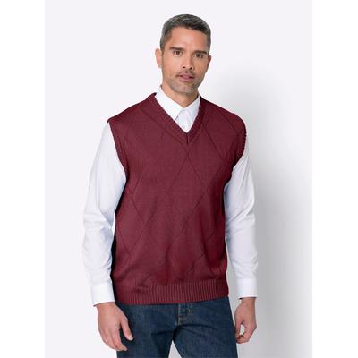 Pullunder CLASSIC "Pullunder", Herren, Gr. 52, rot (dunkelrot), 100% Polyacryl, unifarben, Pullover Pullunder
