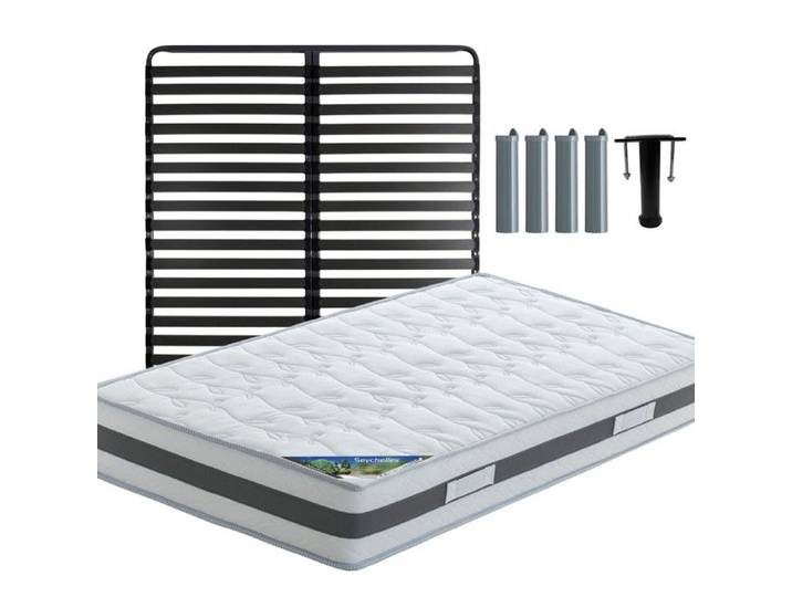 SEYCHELLES - Pack Matelas + Titanium 22 140x190cm + Pieds