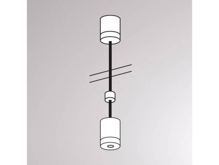 Molto Luce Abhängung für Volare-Schiene, 100cm, schwarz Volare, schwarz, Metall, Schienensysteme