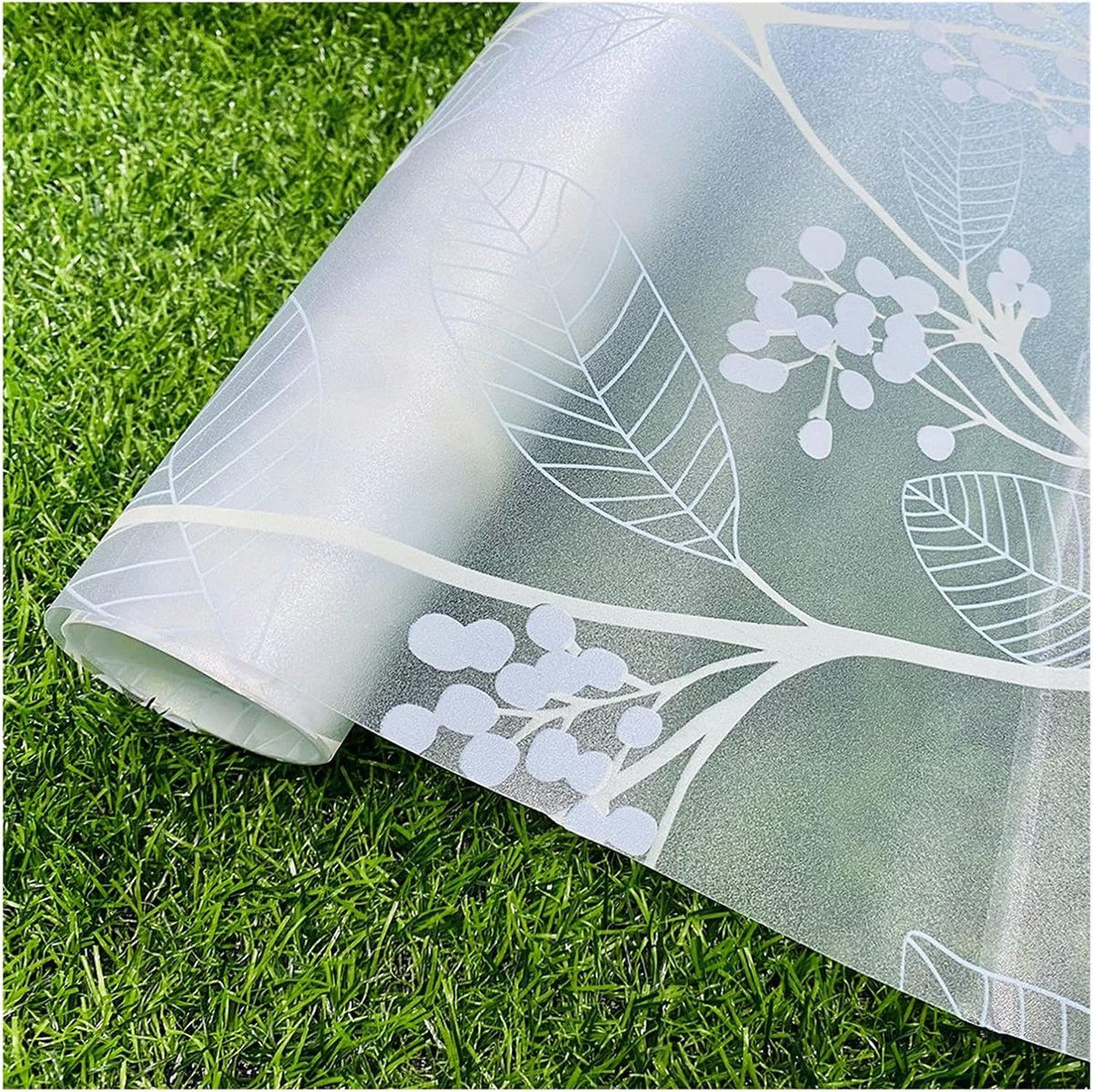 Raamfolie Glas-in-lood Decoratieve Sticker Groen - 90 x 500 cm