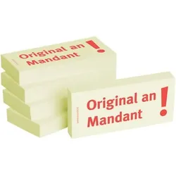 Haftnotiz Original an Mandant 5 Stück