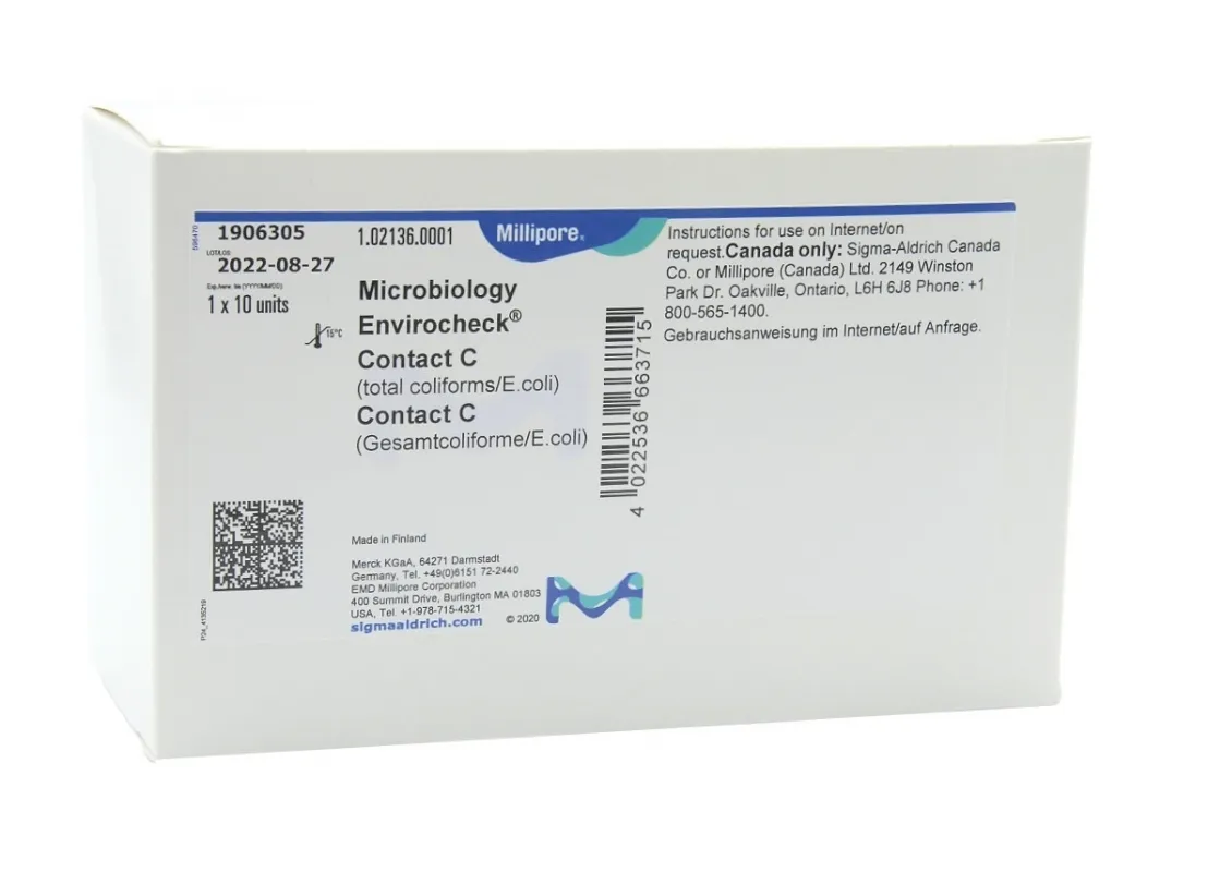 Merck Chemicals Abklatschnährboden Envirocheck Contact C u. GKZ Gesamtcoliforme/E.coli (10 Stück) 1.02136.0001