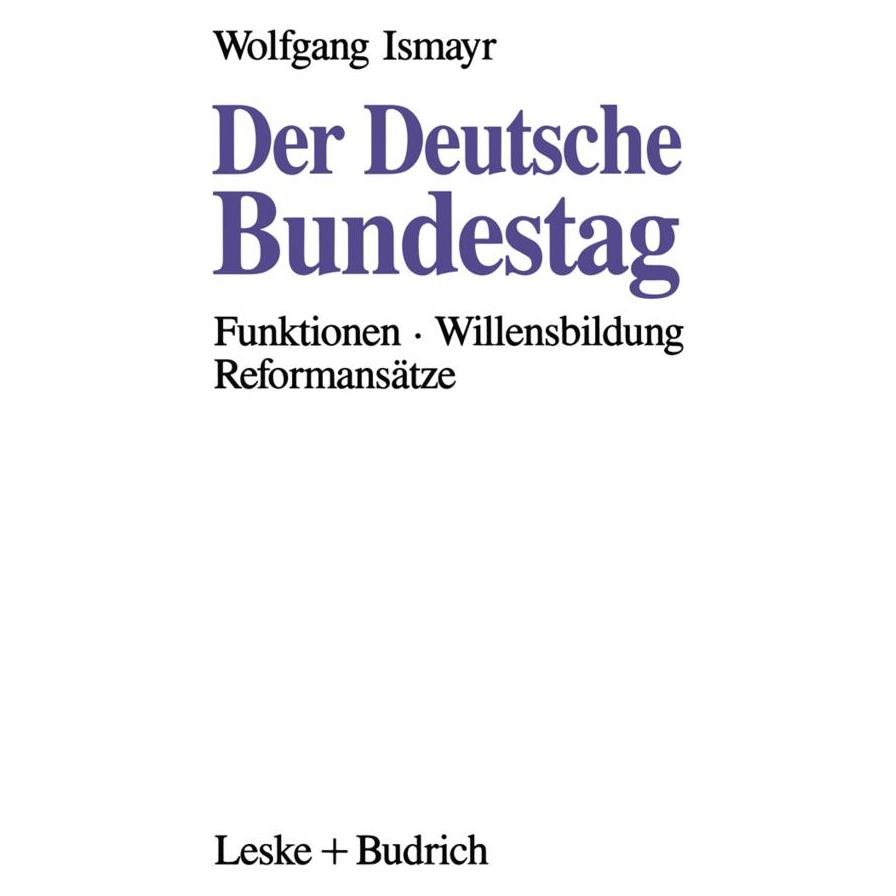 VS Der Deutsche Bundestag (Deutsch, Softcover, Wolfgang Ismayr) (55540678)