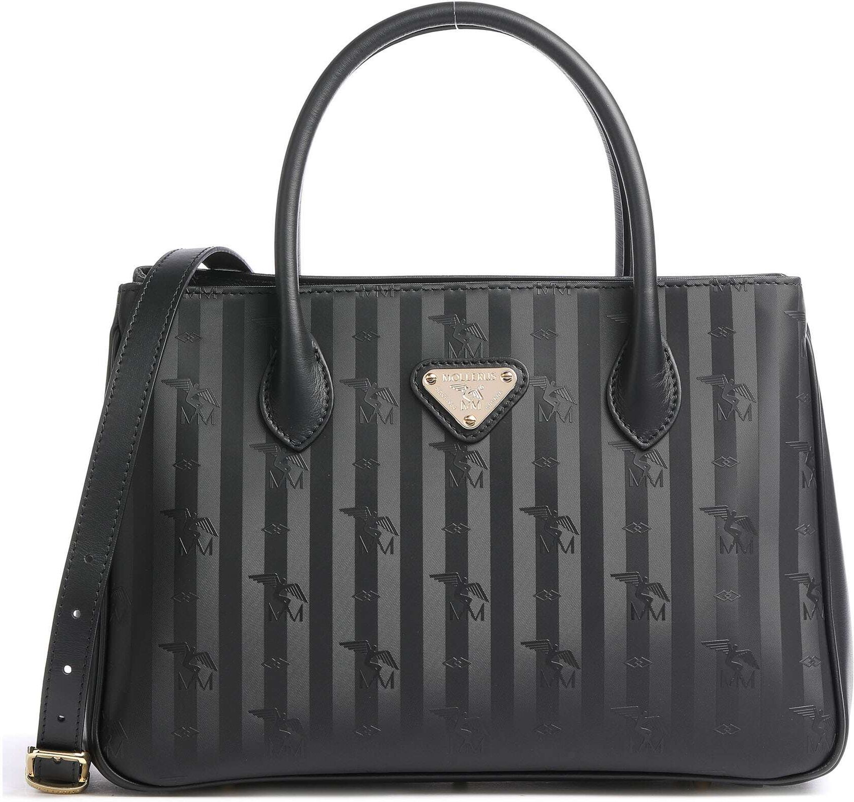 Maison Mollerus Vinerus Donat Handtasche, schwarz