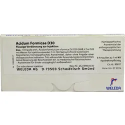WELEDA ACIDUM FORMICAE D 30 Ampullen 8 St Ampullen