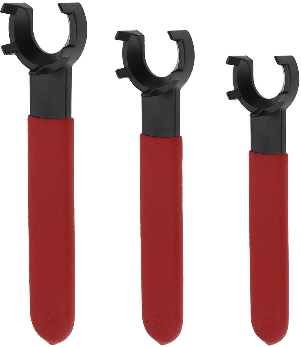3-delige set rode spantangenhouders voor CNC-draaimachines (ER16, ER20, ER25)
