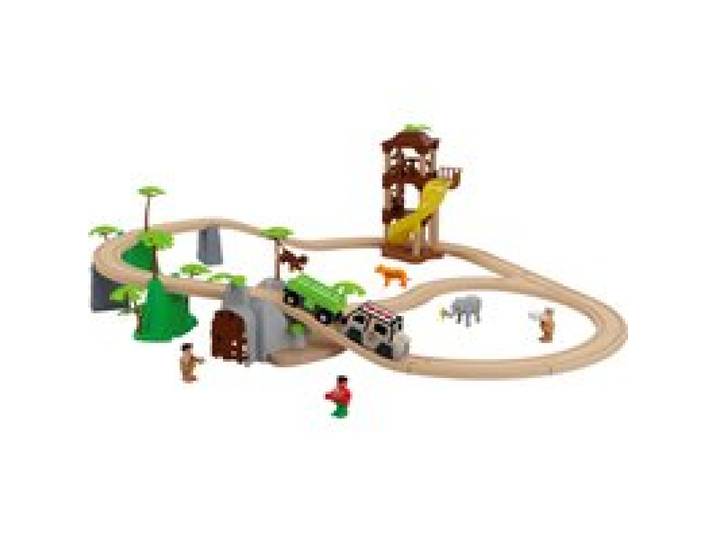 PLAYTIVE Set de chemin de train en bois (jungle)