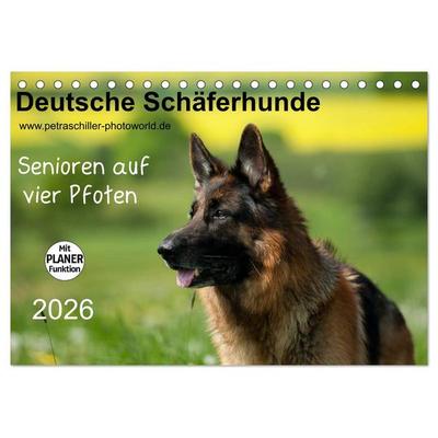 Deutsche Schäferhunde - Senioren auf vier Pfoten (Tischkalender 2026 DIN A5 quer), CALVENDO Monatskalender