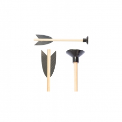 holzspielerei Bolzen mit Saugnapf 14 cm 281290