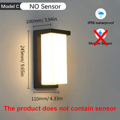 Multisell Products Hub Waterproof Motion Sensor Wall Lamp, LED Light For Outside, Garden, Porch, Stairs mc Radar Sensor 16w