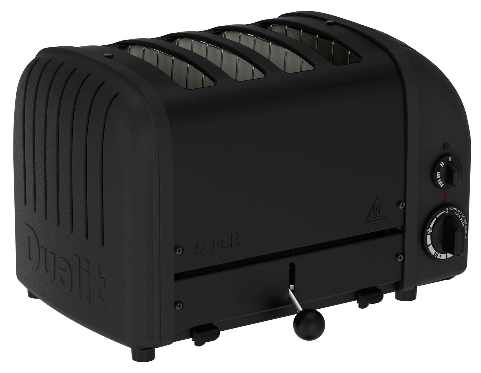 DUALIT | Toaster, NEWGEN STEALTH, schwarz, 4 Scheiben