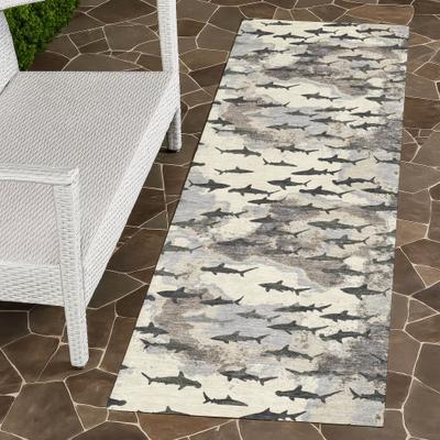 Addison Rugs Machine Washable Indoor/ Outdoor Modern Shark Chantille Rug