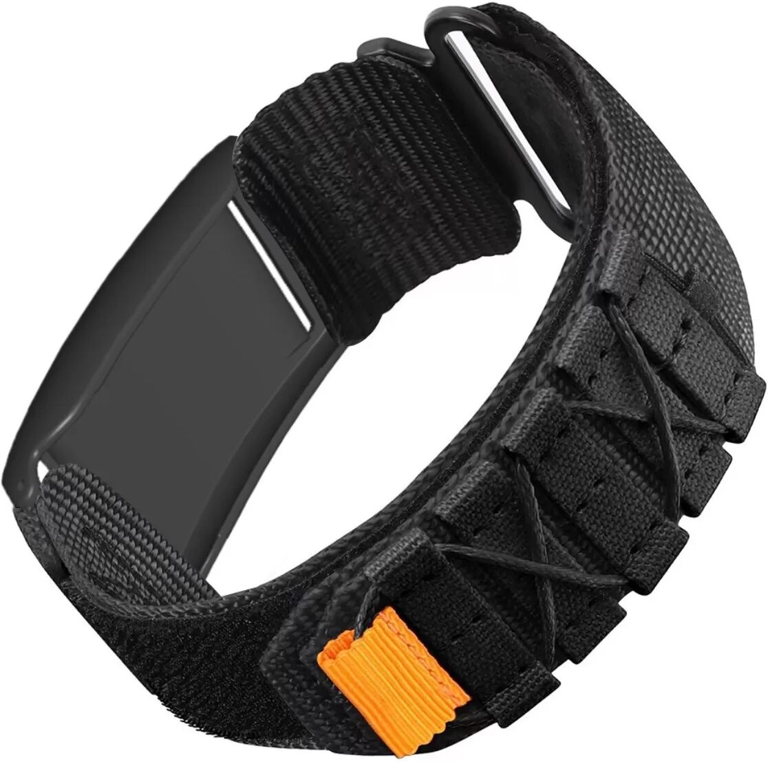 INF Schwarzes Nylon-Ersatzarmband kompatibel mit Polar Loop Fitnessband - Bequemer, hochwertiger Sitz