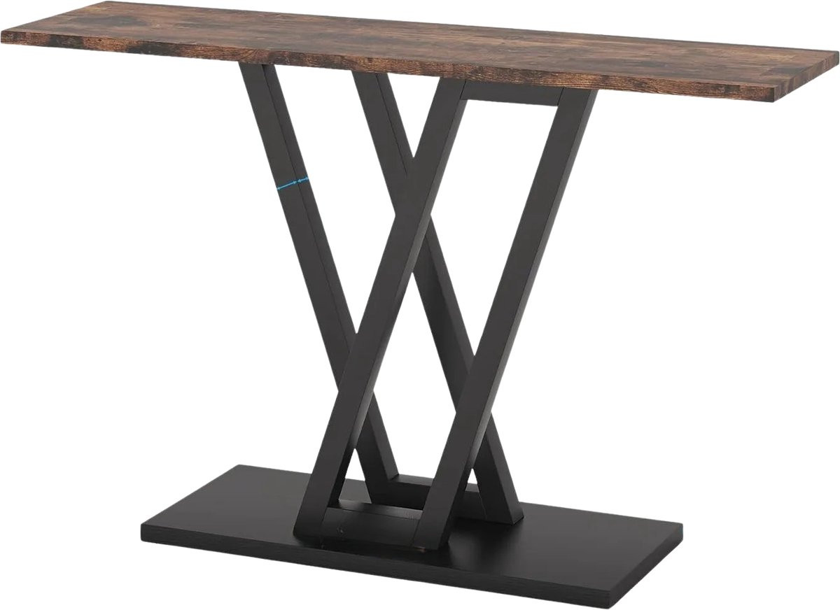 Novendo Goods Industriële consoletafel - Rustiek bruin - Breedte: 110 cm