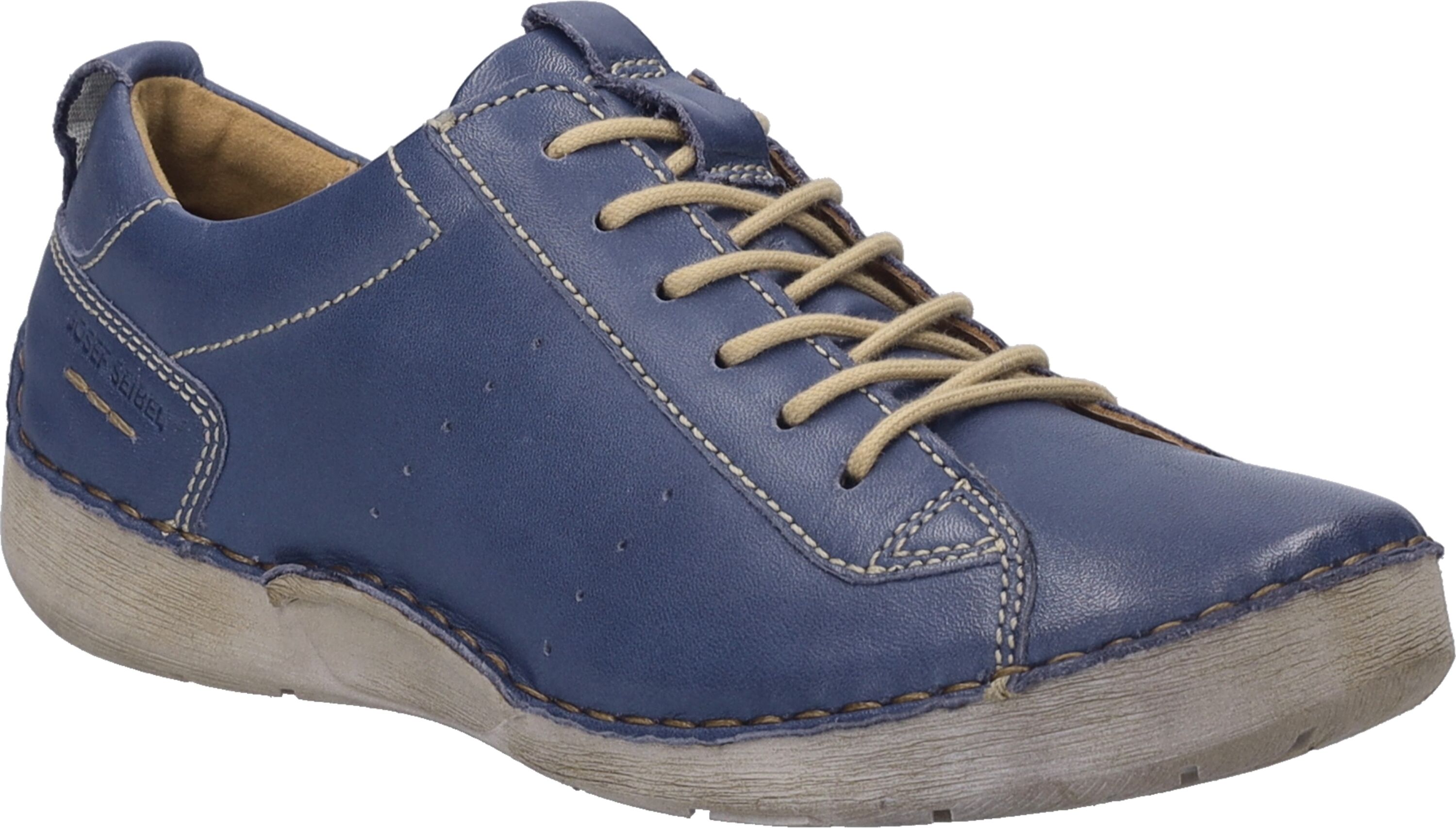 Schnürschuh JOSEF SEIBEL "Fergey 56, shark", Damen, Gr. 37, grau (shark), Obermaterial: 100% Rindsleder Leather cow., Schuhe Schnürschuh
