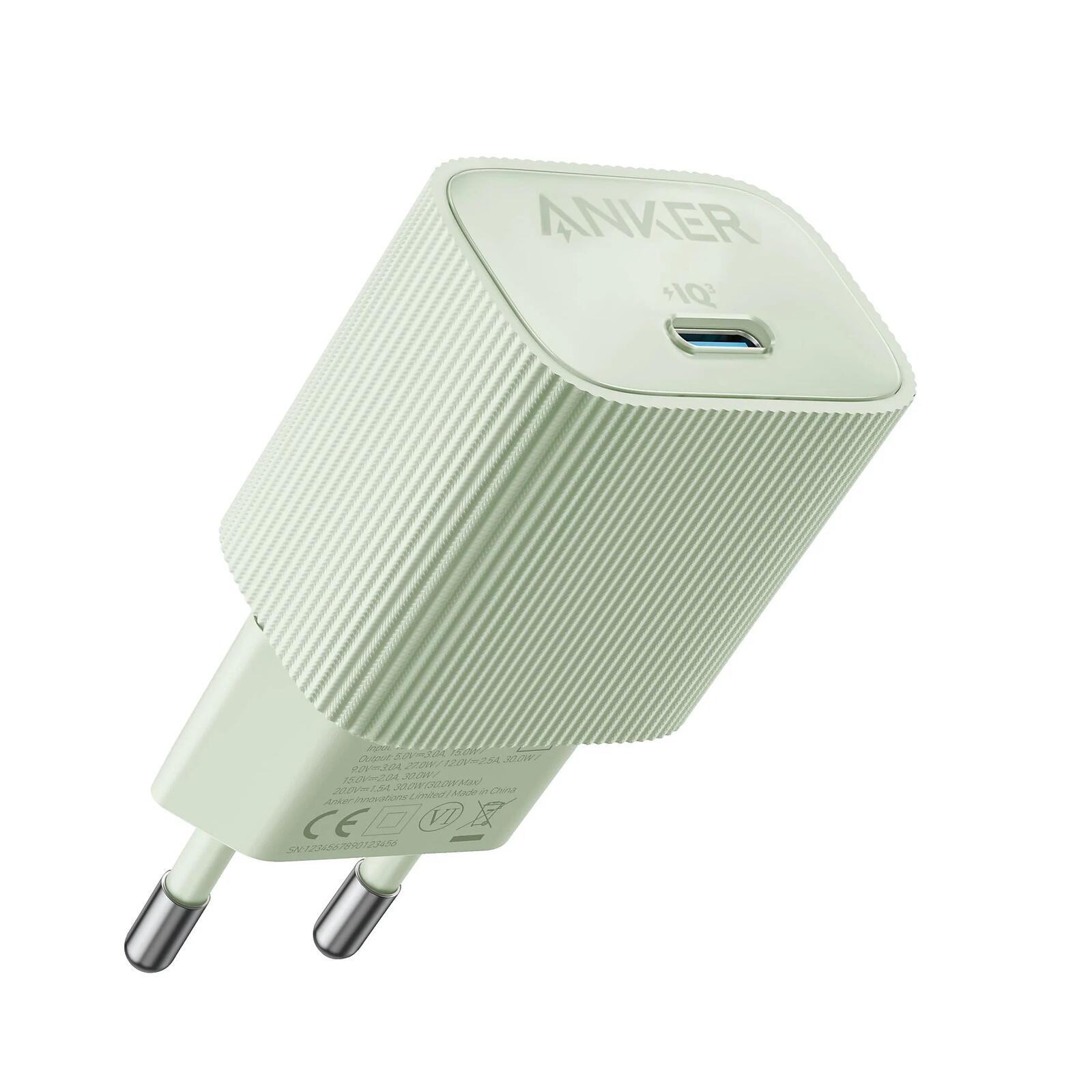 Anker Nano 30W USB-C Ladegerät, grün A2337G61