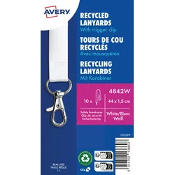 AVZ 4842W - Lanyard, 440x15 mm, weiß, 10 Stück
