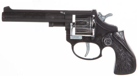Spielzeugpistole "Cowboy", schwarz/grau, 18 cm