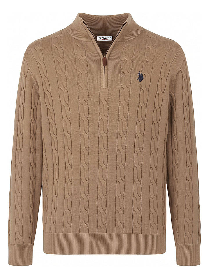 U.S. Polo Assn. Pullover in Hellbraun - S