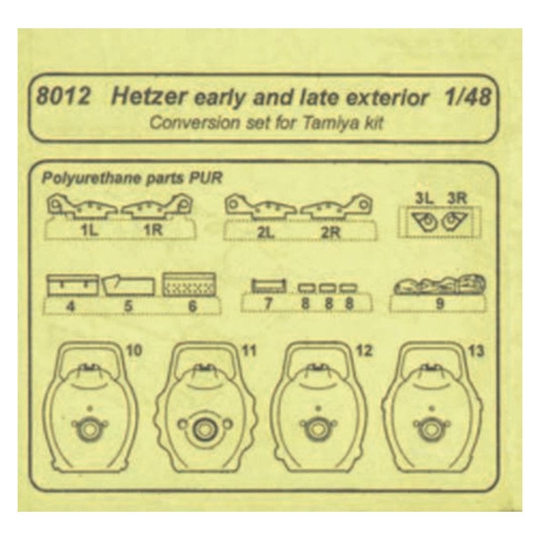 CMK Hetzer early and late exterior für Tamiya Bausatz (129-8012)