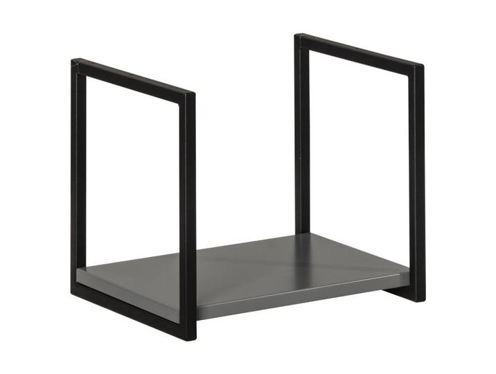 Badezimmerregal hängend Grau/Schwarz 33x28 cm NewYork