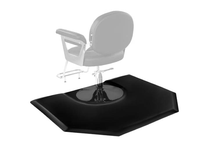 VEVOR Tapis de Chaise de Salon Coiffure\, 1225x1505x25 mm\, Tapis de Sol Salon Coiffeur Anti-Fatigue pour Base de Chaise Circulaire\, Surface en PVC\, Facile à Nettoyer\, Bords Biseautés Anti-trébuchement