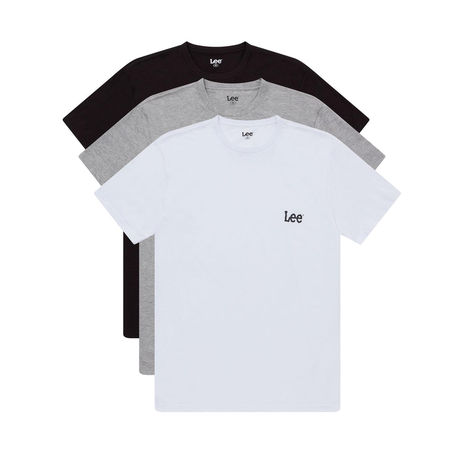Lee - 3-pack - Zwart/Grijs/Wit