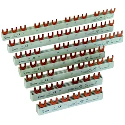 Eaton 121093 Phasenschiene, 3Ph, 25qmm, Gabel, 10TE EVG-25/3PHAS/N/10MODUL/LS  - 10 Stück