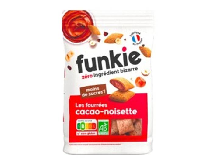 Funkie Barres de céréales biologiques fourrées noisette-cacao - 250 g