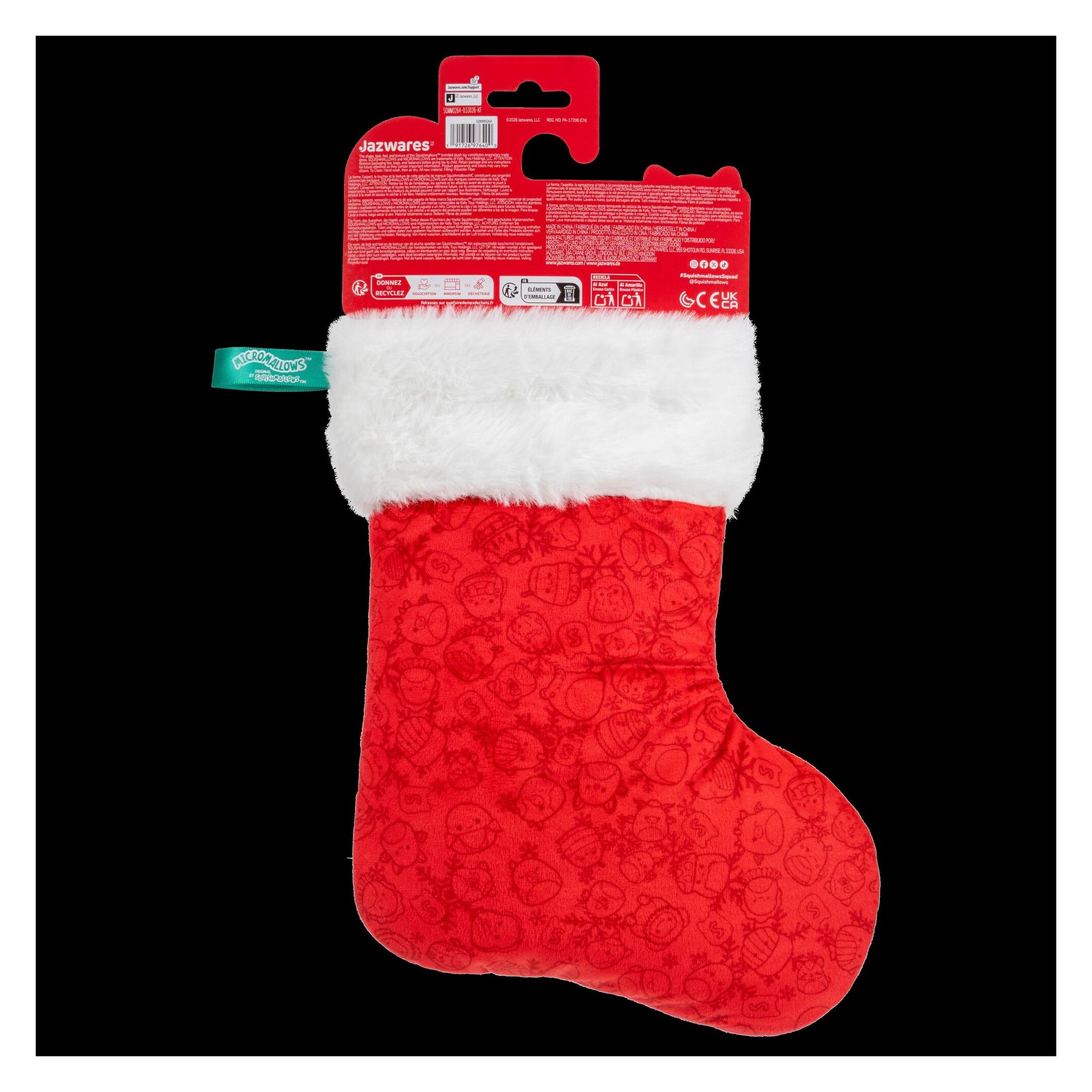 Jazwares Weihnachts Plüsch-Socke inkl. 4 Micromallows (6.35 cm) (SQMM0264)