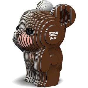 Eugy Puzzle 650039, 3D Tier-Puzzle, Bär, 3D Puzzle, ab 6 Jahre, 26 Teile