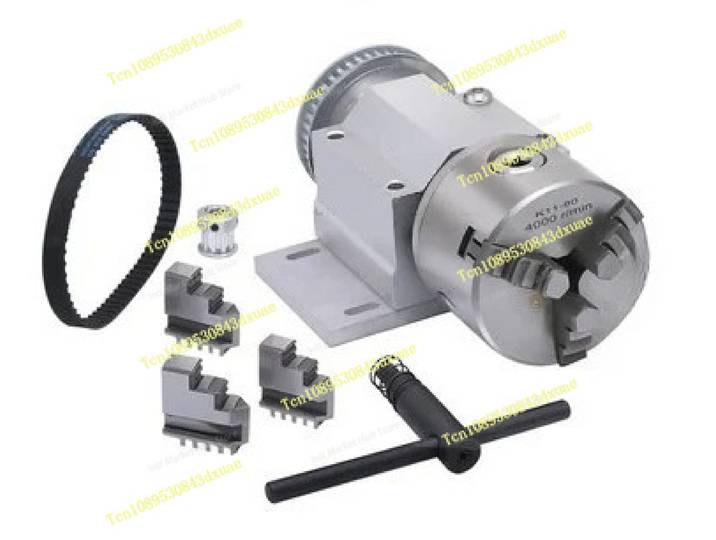 Mandrin multifonctionnel 80/100 à quatre mors avec ensemble de broche pour micro-tour, machine à perles, pince de centrage de trous et machine à billes