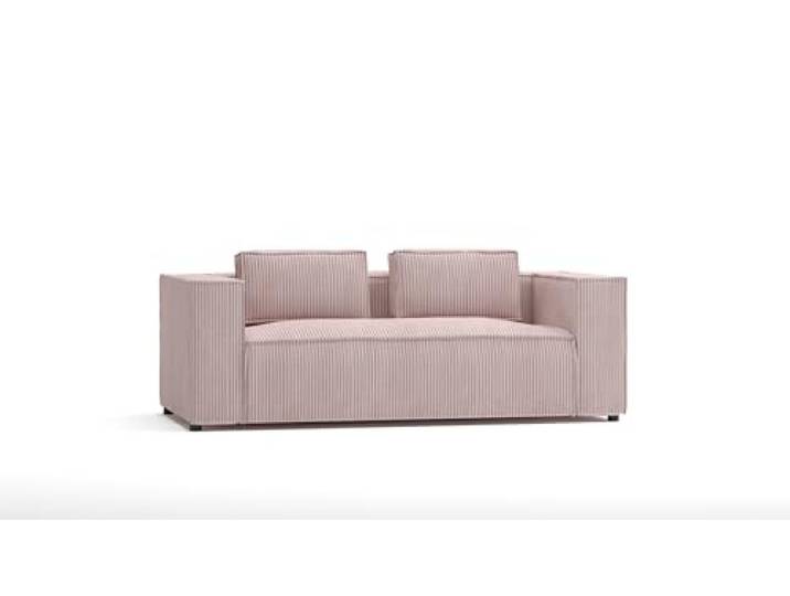 S-Style Möbel Nante Sofa 2-Sitzer Couch Wohnzimmersofa Lounge Couch mit Cordbezug Möbel Freistehende Polster Sofas & Couches Puderrosa 196 x 92 x 64 cm