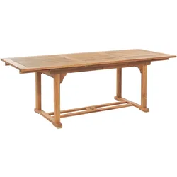 GARTENTISCH Akazienholz hellbraun 160/220/90 cm ausziehbar Java
