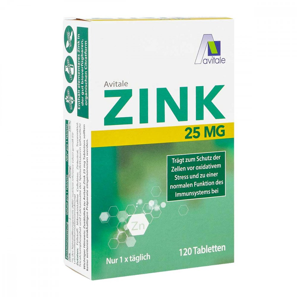 Avitale GmbH Zink 25 Mg Tabletten 17605061