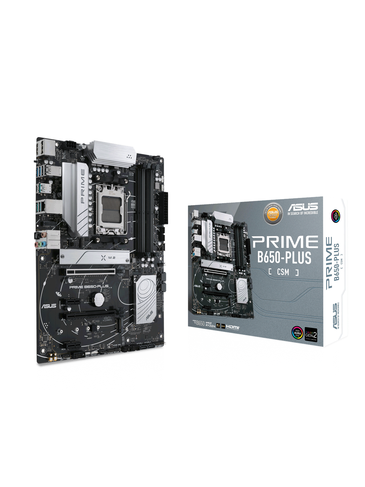 ASUS PRIME B650-PLUS-CSM Mainboard - AMD B650 - AMD AM5 - DDR5 RAM - ATX