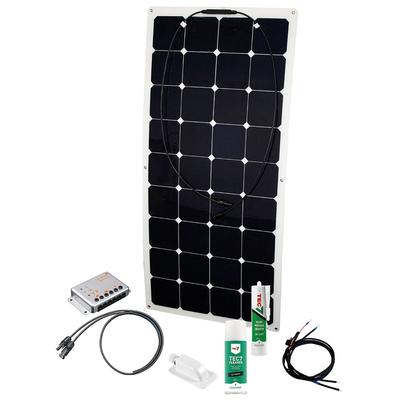 Solaranlage PHAESUN "Energy Generation Kit, Flex Rise 130 W", blau (dunkelblau), Solarmodule