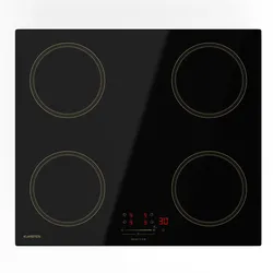 Victoria Induktionskochfeld   60 cm   4 Kochfelder   Schieberegler   Boost-Funktion Schwarz