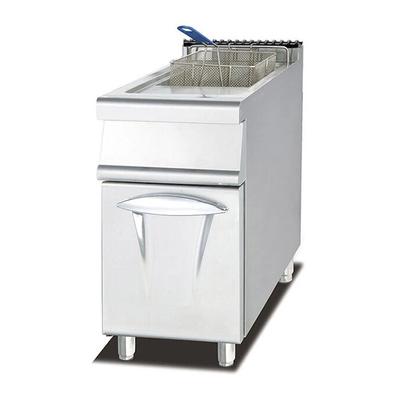 Ristoattrezzature Gasfritteuse – auf Unterschrank – Einzelwanne – 28 Liter, Ölkapazität 21 Liter