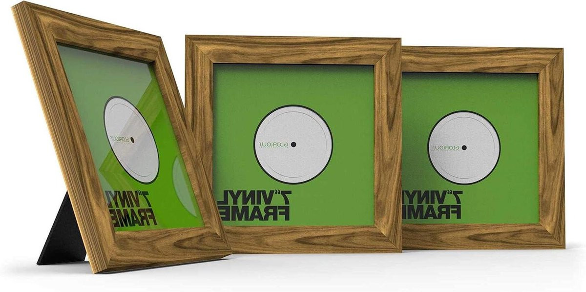 Vinyl Platen Frame Rosewood Bruin voor 7 inch Platen