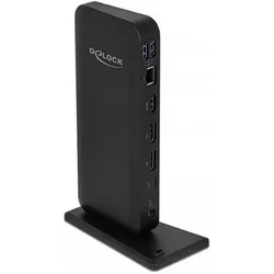 Delock USB Type-C DP 1,4 Docking Station 4K (Docking Port), Dockingstation + USB Hub, Schwarz