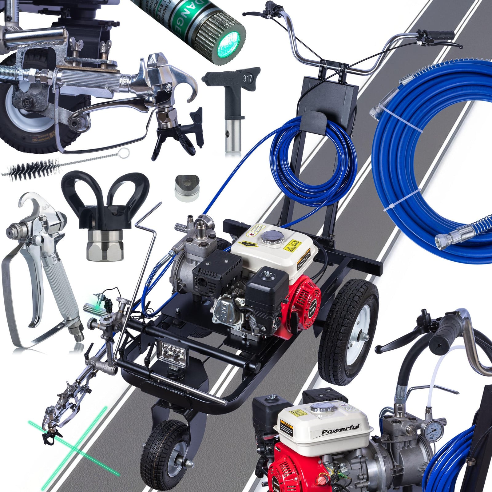 Zenthril Wegmarkeringsmachine Line Pro met Hydrodynamische Spuittechnologie