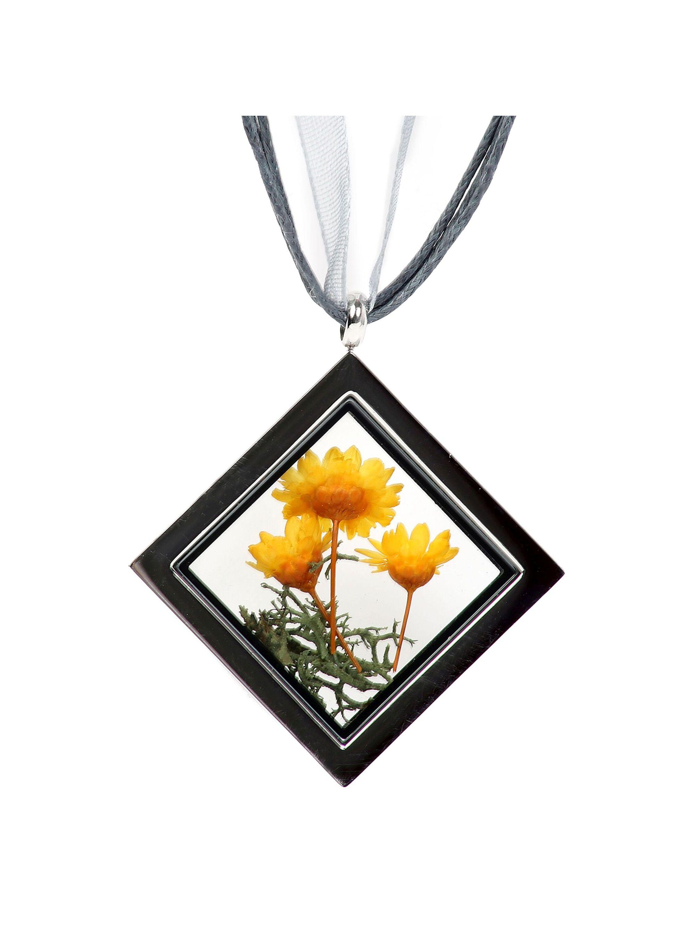 DeMarie Medaillon Blume Edelstahl