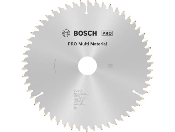 Bosch 1x Lame de scie circulaire filaire PRO Multi Material pour Aluminium\, Plastiques\, Ø 210 mm Professional Accessoire Scies circulaires portatives filaires