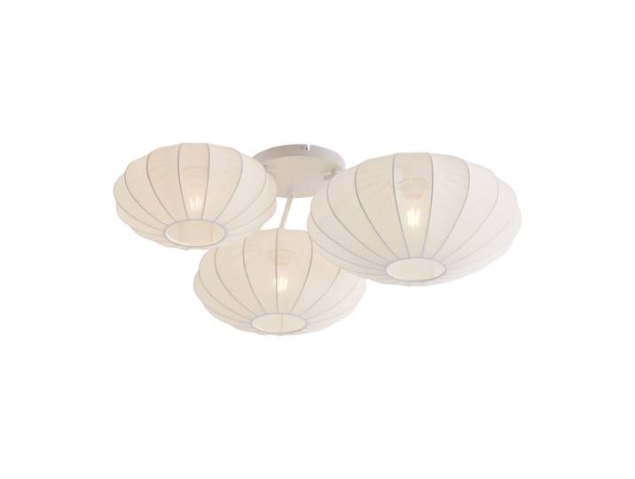 Plafonnier Japandi blanc 3 lumières - Multi Bida