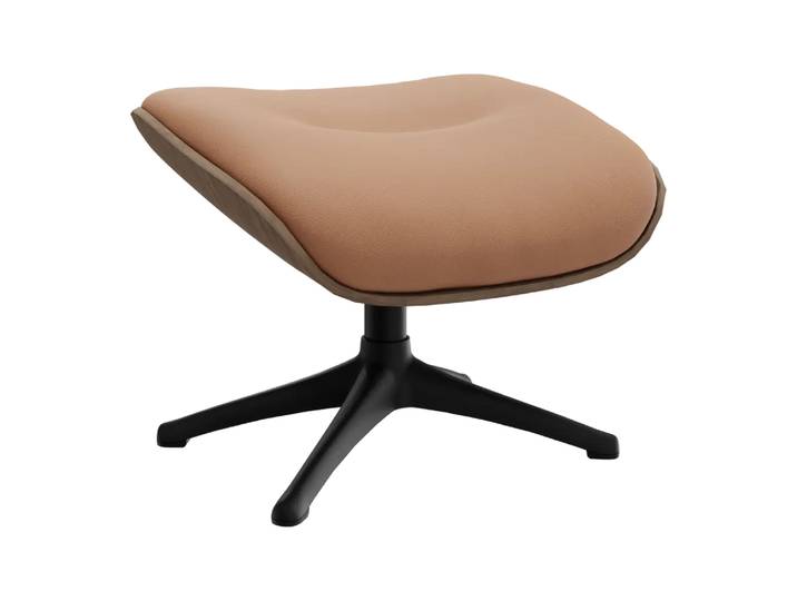 Hocker Fashion Clement, Flexlux, omaha warm oakbark brown, Leder
