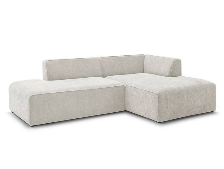 Ecksofa BOBOCHIC MEGEVE Stoff mit Textur beige